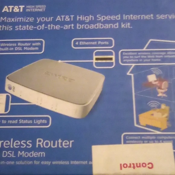 Att Wireless Router With DSL Modem In Box - Picture 2 of 8